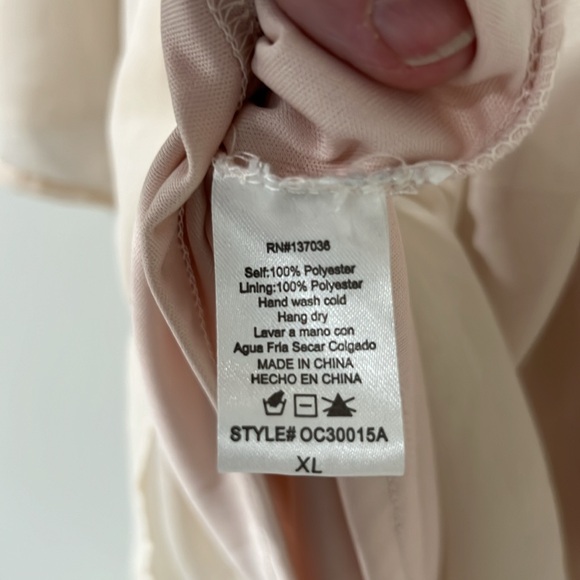 Paper Crane Sheer Lined Bell Sleeve Tunic Dress Xl - Picture 8 of 10